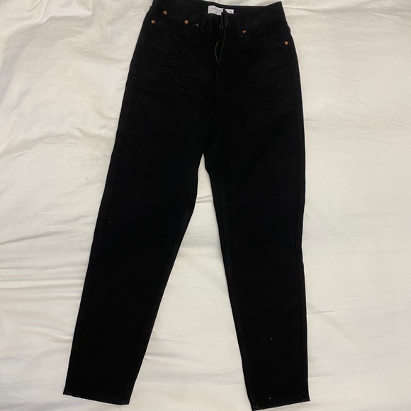 TOPSHOP black “MOM” jeans size 24 - Picture 1 of 6
